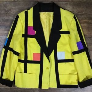 Yellow Block blazer XL